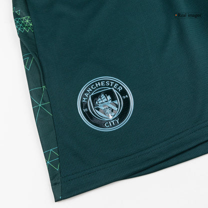 Manchester City Fourth Soccer Shorts 25/26 Green
