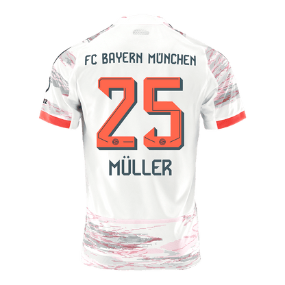 MÜLLER  #25 Bayern Munich Away Soccer Jersey 2025/26 White