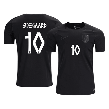 ØDEGAARD #10 Norway Away Soccer Jersey World Cup 2026 Black