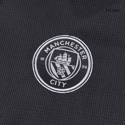 Kid's Manchester City Away Soccer Jersey Kit(Jersey+Shorts) 2025/26 Black
