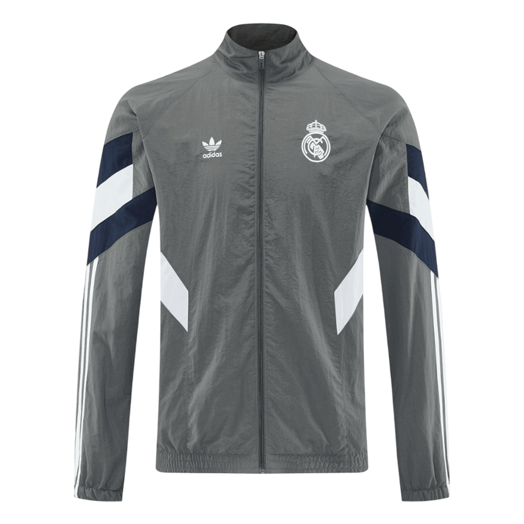 25/26 Real Madrid Windbreaker Jacket Gray