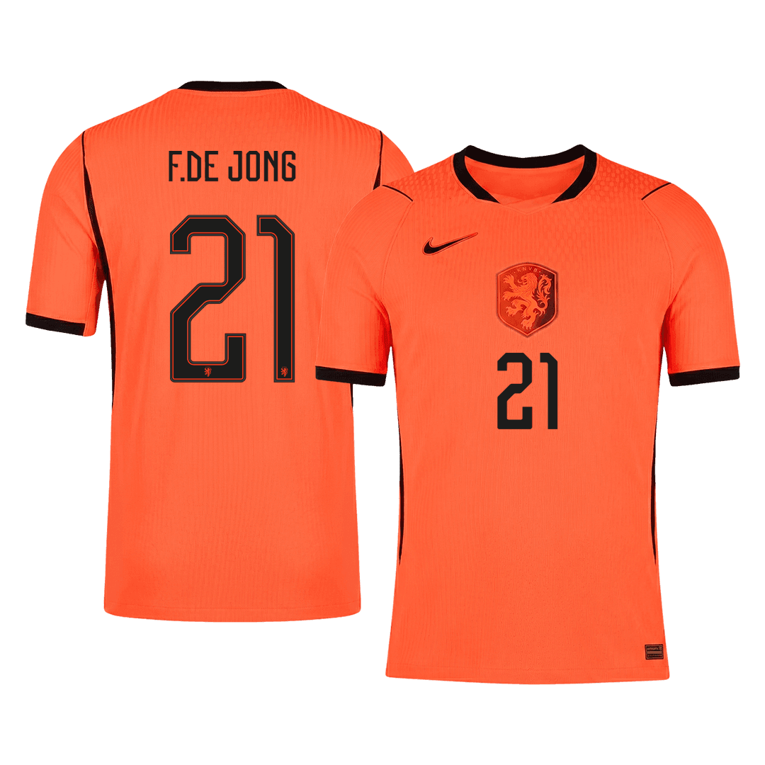 Authentic F.DE JONG #21 Netherlands Home Soccer Jersey 2026