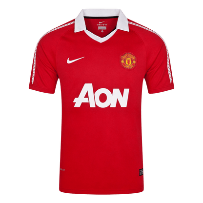 Men Retro Fan Version 10/11 Manchester United Home Soccer Jersey Red