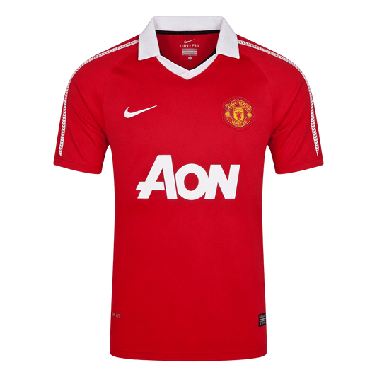 Men Retro Fan Version 10/11 Manchester United Home Soccer Jersey Red