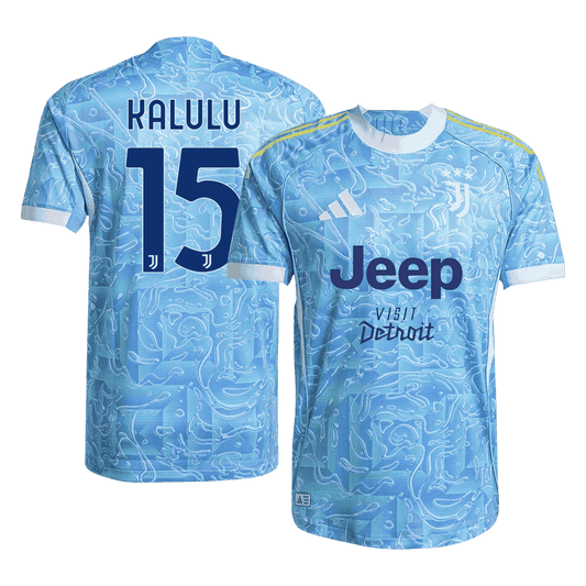 Authentic KALULU #15 Juventus Away Soccer Jersey 2025/26