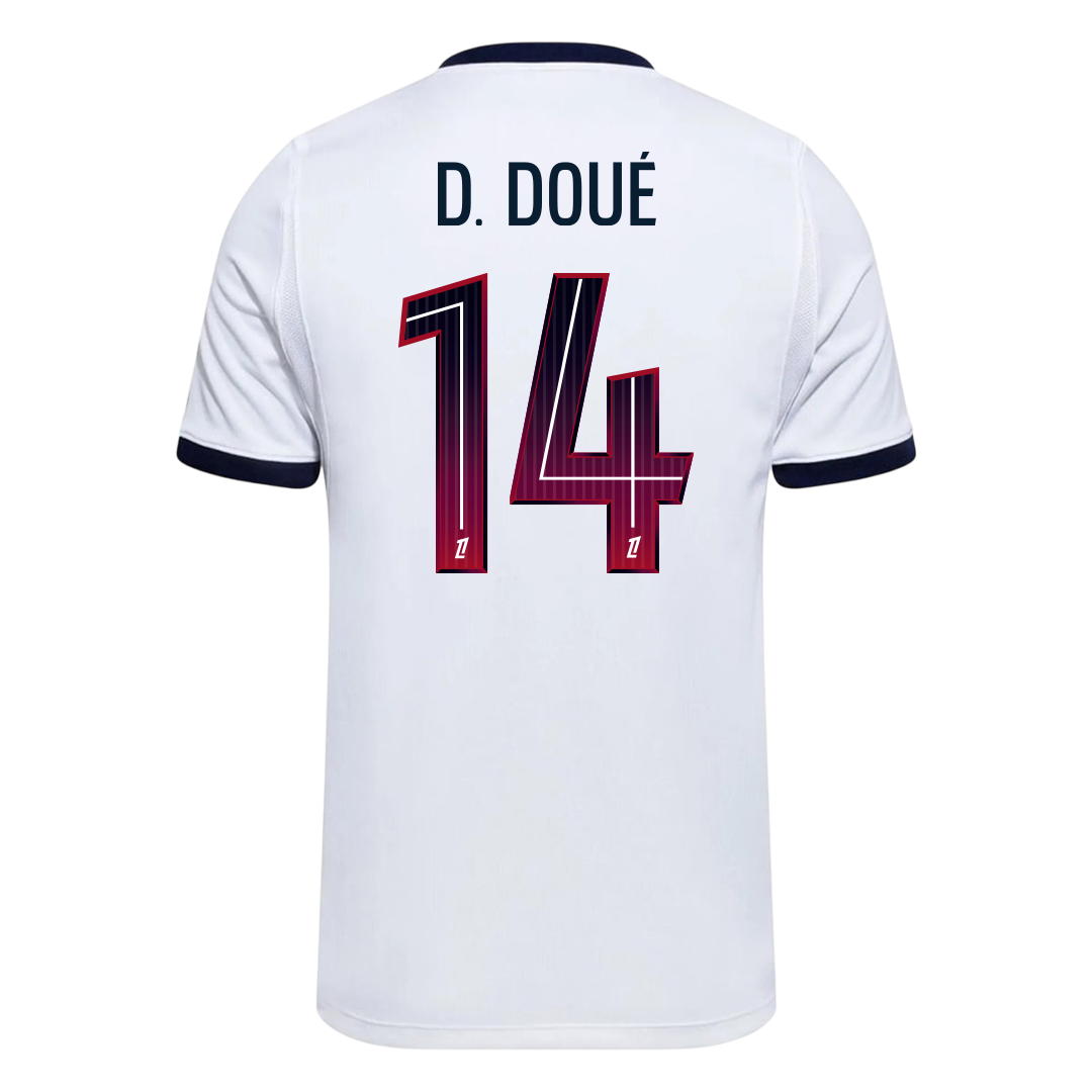 D. DOUÉ #14 PSG Away Soccer Jersey 2026/27 White