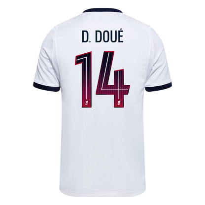 D. DOUÉ #14 PSG Away Soccer Jersey 2026/27 White