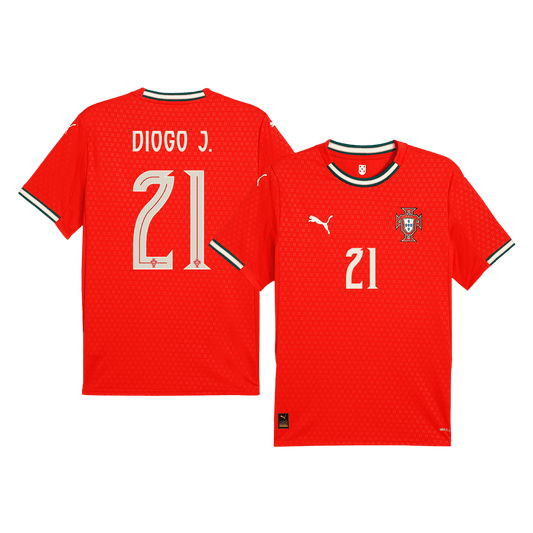 DIOGO J. #21 Portugal Home Soccer Jersey 2025 Red