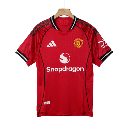 Authentic B.FERNANDES #8 Manchester United Home Soccer Jersey 2025/26 Red