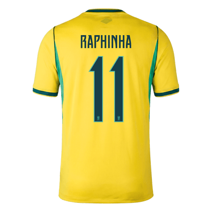 RAPHINHA #11 Brazil Home Soccer Jersey World Cup 2026 Yellow