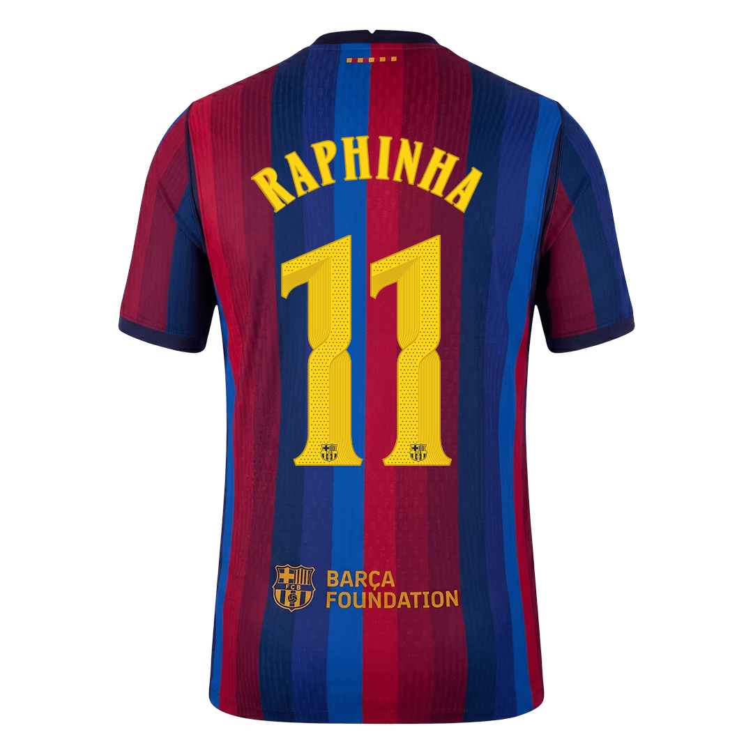 Authentic RAPHINHA #11 Barcelona Home Soccer Jersey 2026/27