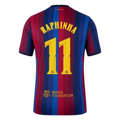 Authentic RAPHINHA #11 Barcelona Home Soccer Jersey 2026/27