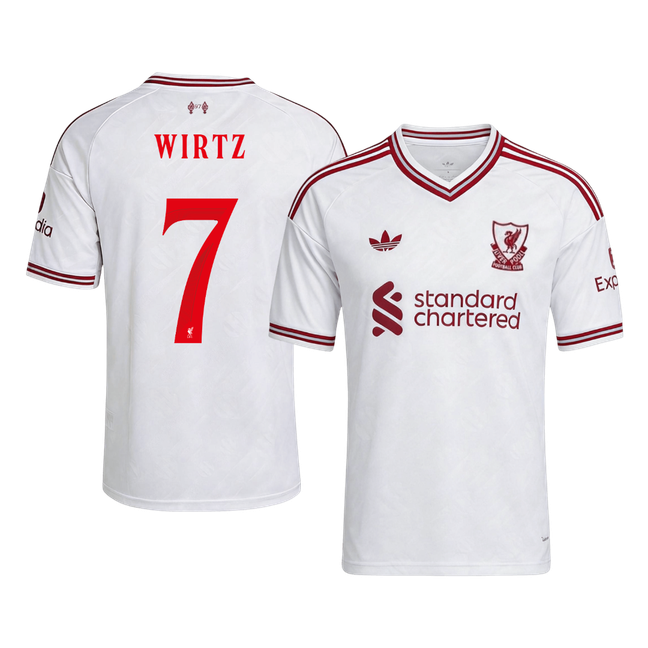 WIRTZ #7 Liverpool Away Soccer Jersey 2026/27 White - UCL