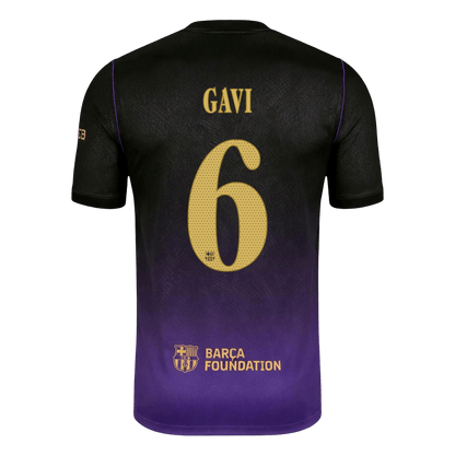 GAVI #6 Barcelona x Kobe Bryant Away Soccer Jersey 2026/27 Black/Purple- UCL