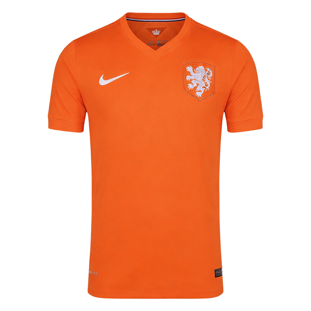 Retro Netherlands Home Soccer Jersey World Cup 2014 Orange