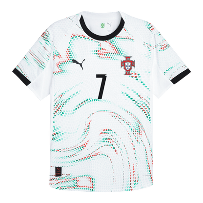 RONALDO #7 Authentic Portugal Away Soccer Jersey 2025 White