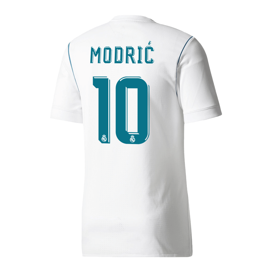 MODRIĆ #10 Retro 2017/18 Real Madrid Home Soccer Jersey White