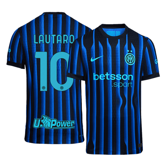 Authentic LAUTARO #10 Inter Milan Home Soccer Jersey 2025/26 Blue&Black