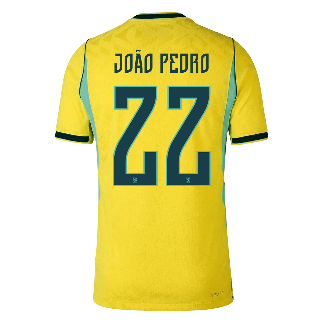 Authentic JOÃO PEDRO #22 Brazil Home Soccer Jersey 2026