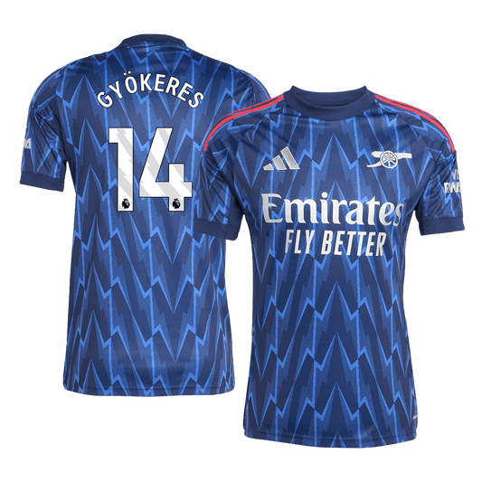 GYÖKERES #14 Arsenal Away Soccer Jersey 2025/26 Blue