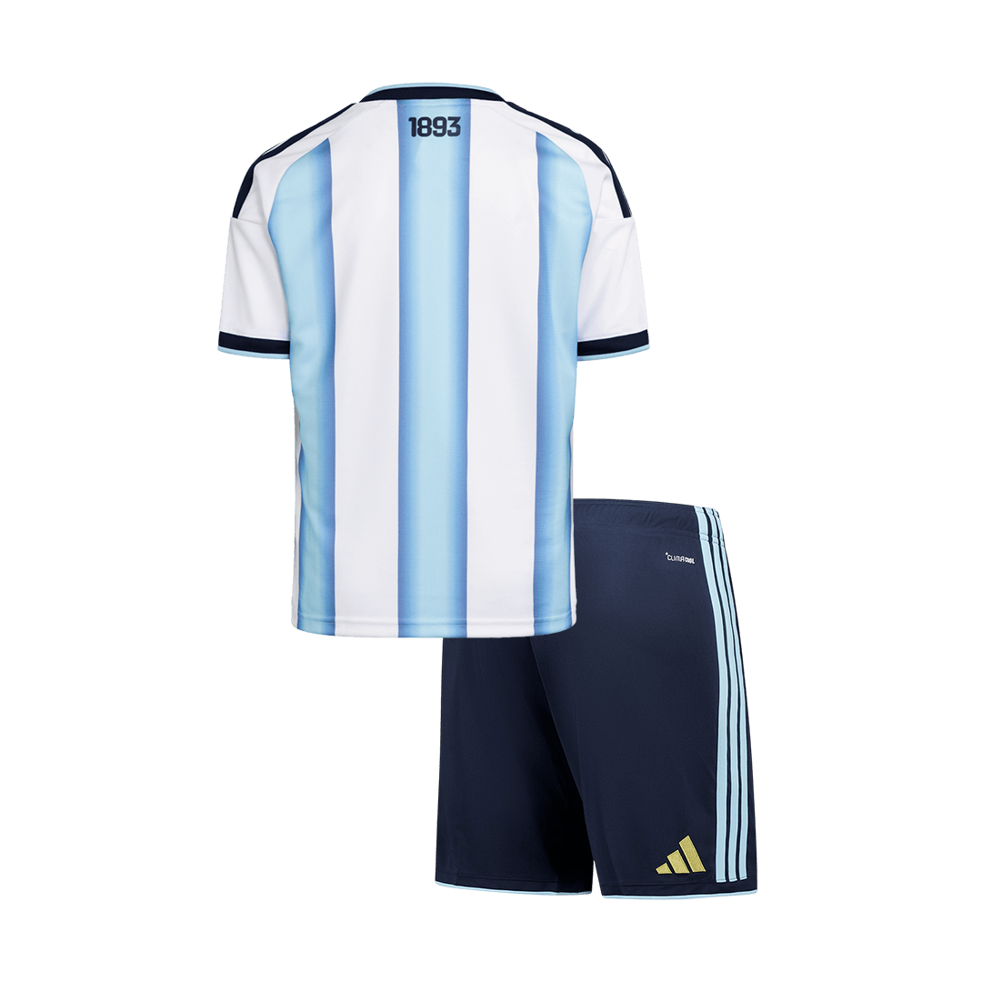 Kid's Argentina Home Soccer Jersey Kit(Jersey+Shorts) World Cup 2026