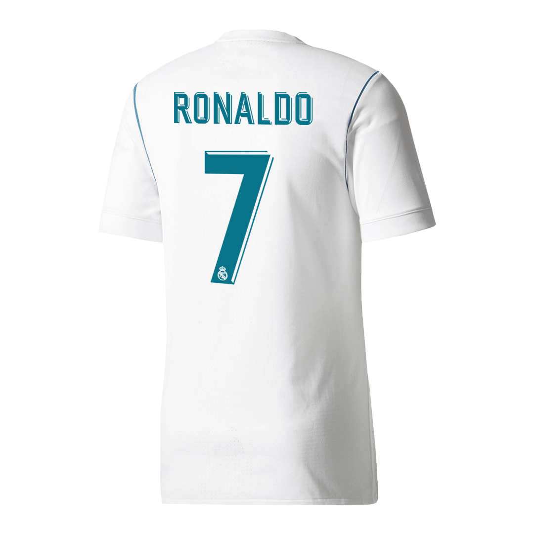 RONALDO #7 Retro 2017/18 Real Madrid Home Soccer Jersey White