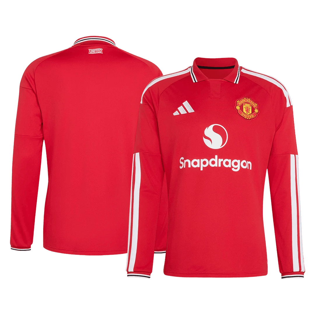 Manchester United Home Long Sleeve Soccer Jersey 2026/27 Red