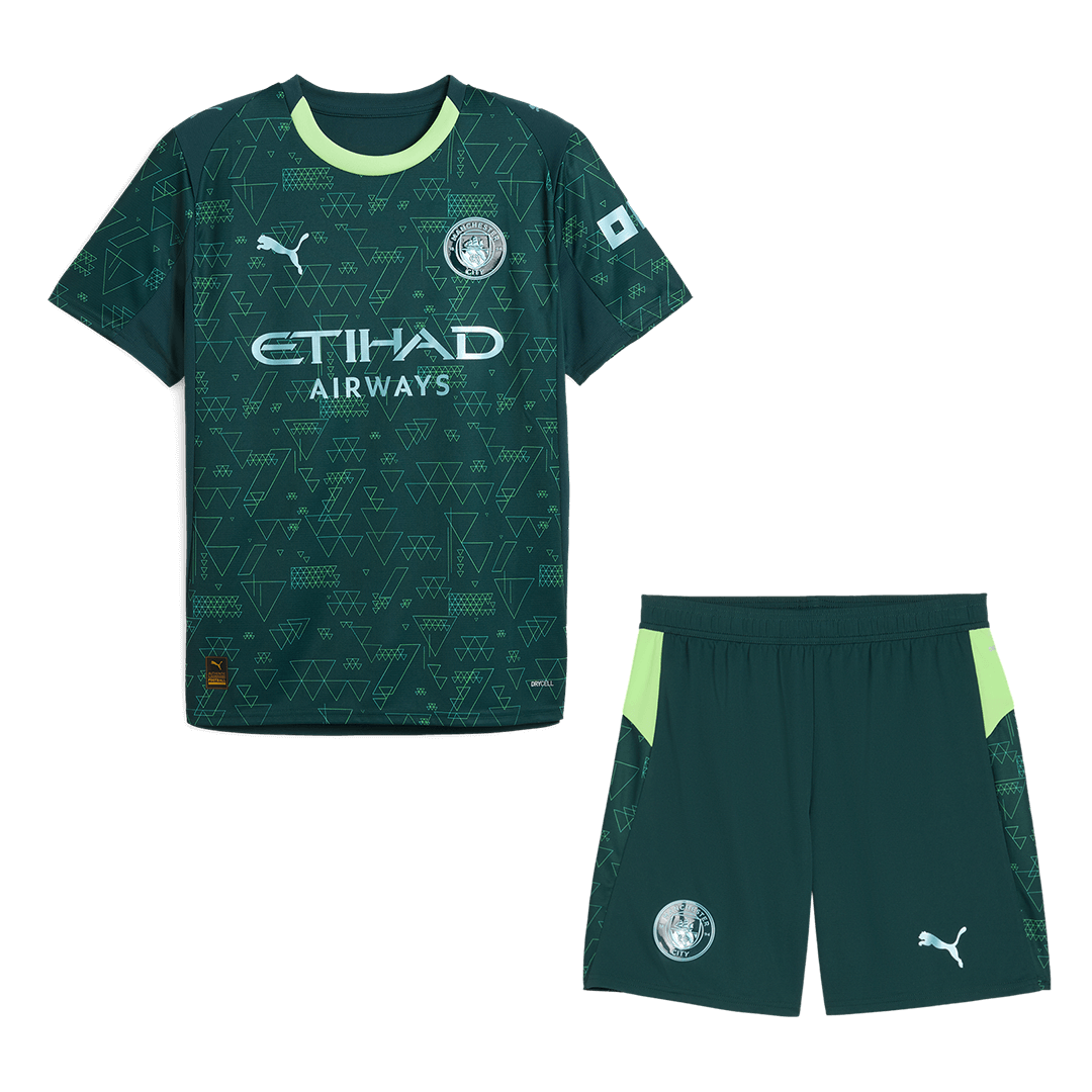 Manchester City Fourth Away Soccer Jersey Kit(Jersey+Shorts) 2025/26