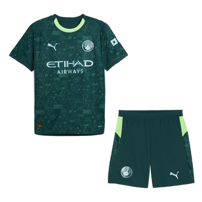 Manchester City Fourth Away Soccer Jersey Kit(Jersey+Shorts) 2025/26