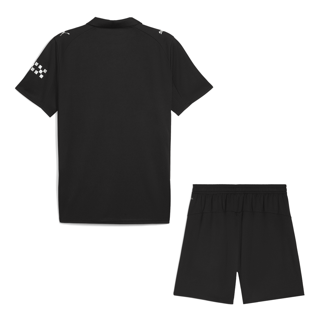 Manchester City Away Soccer Jersey Kit(Jersey+Shorts) 2025/26 Black
