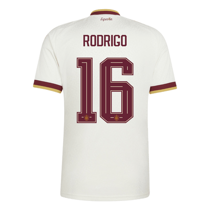 RODRIGO #16 Spain Away Soccer Jersey World Cup 2026 White