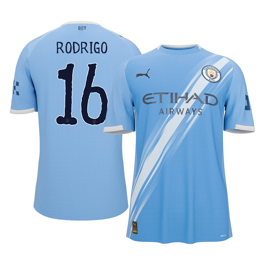 RODRIGO #16 Manchester City Home Soccer Jersey 2025/26 Blue - Club World Cup