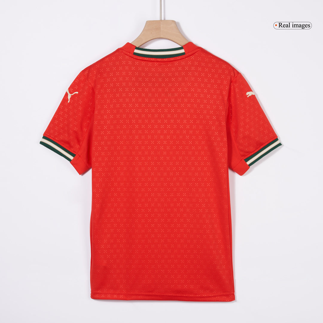 Kid's Portugal Home Soccer Jersey Kit(Jersey+Shorts) 2025 Red