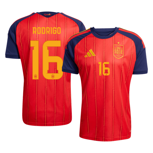 RODRIGO #16 Spain Home Football Shirt World Cup 2026 Red