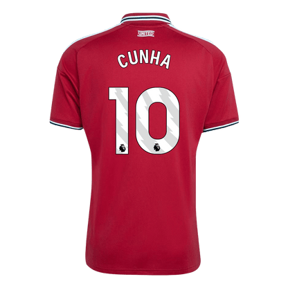 CUNHA #10 Manchester United Home Soccer Jersey 26/27 Red