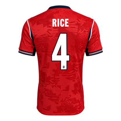 RICE #4 England Away Soccer Jersey World Cup 2026 Red