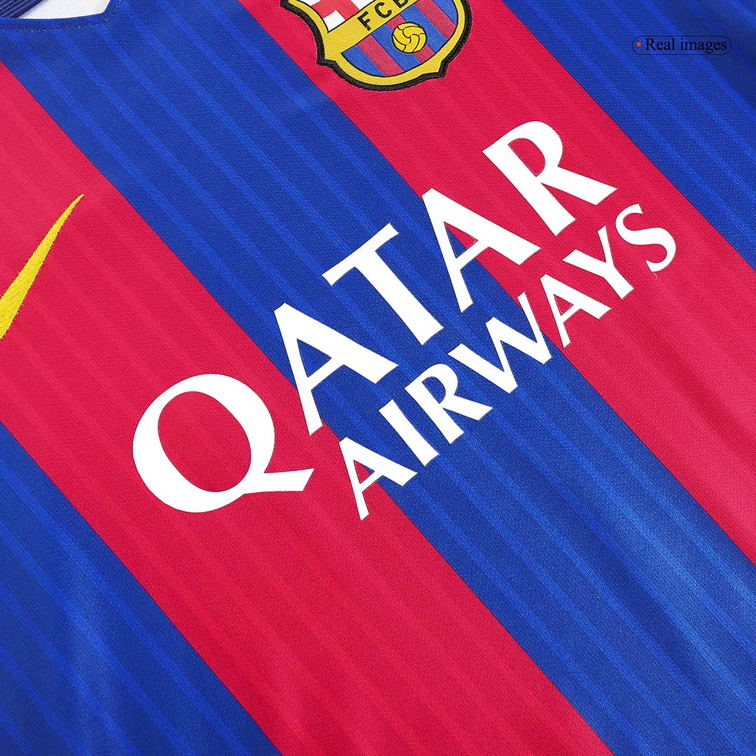 MESSI #10 Retro 2016/17 Barcelona Home Soccer Jersey Red&Blue