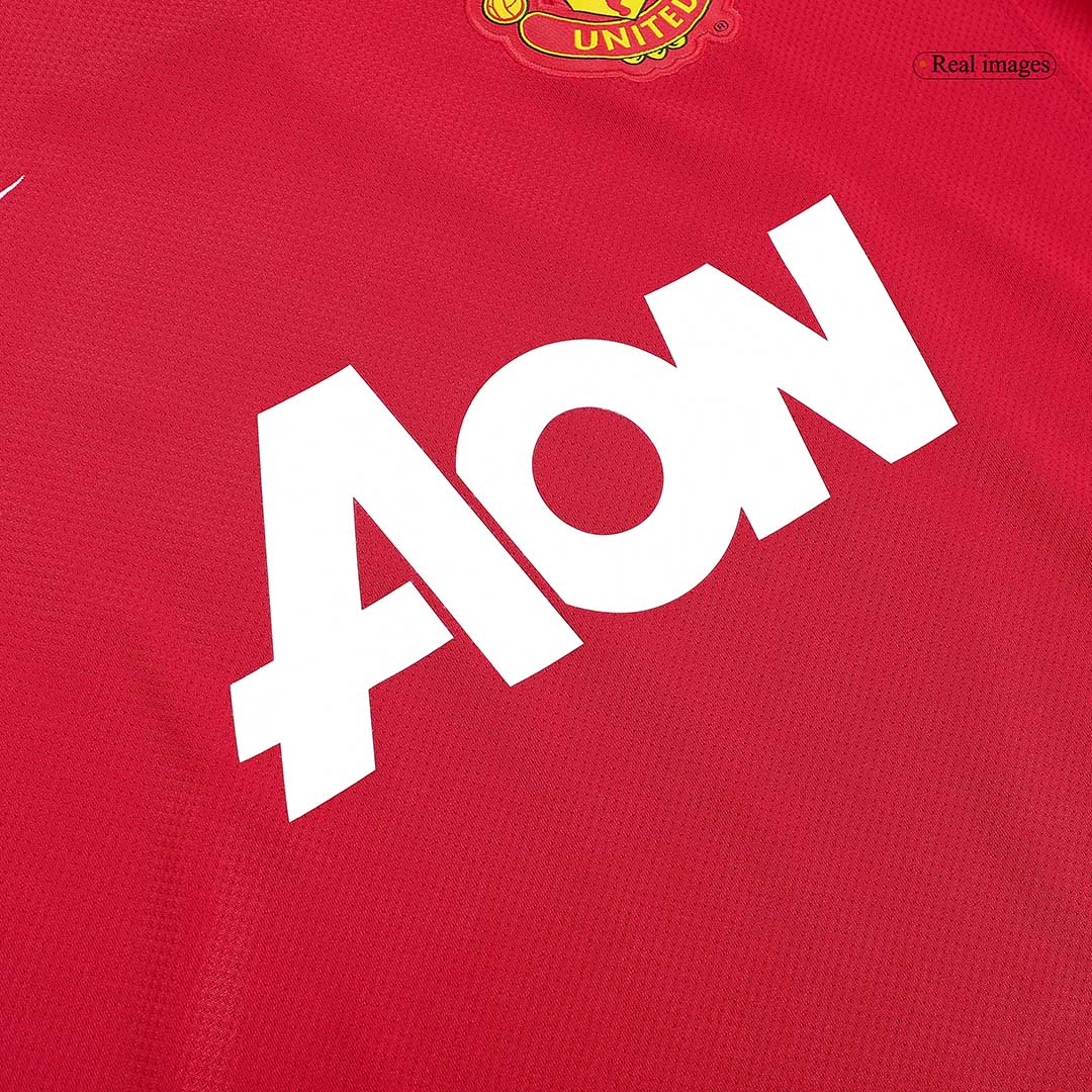 Men Retro Fan Version Manchester United Home Soccer Jersey 2011/12 Red