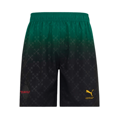 AC Milan Fourth Away Soccer Jersey Kit(Jersey+Shorts) 2024/25 Green&Black