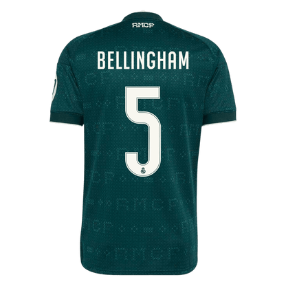 BELLINGHAM #5 Real Madrid Away Football Jersey 2026/27 Green - image 3