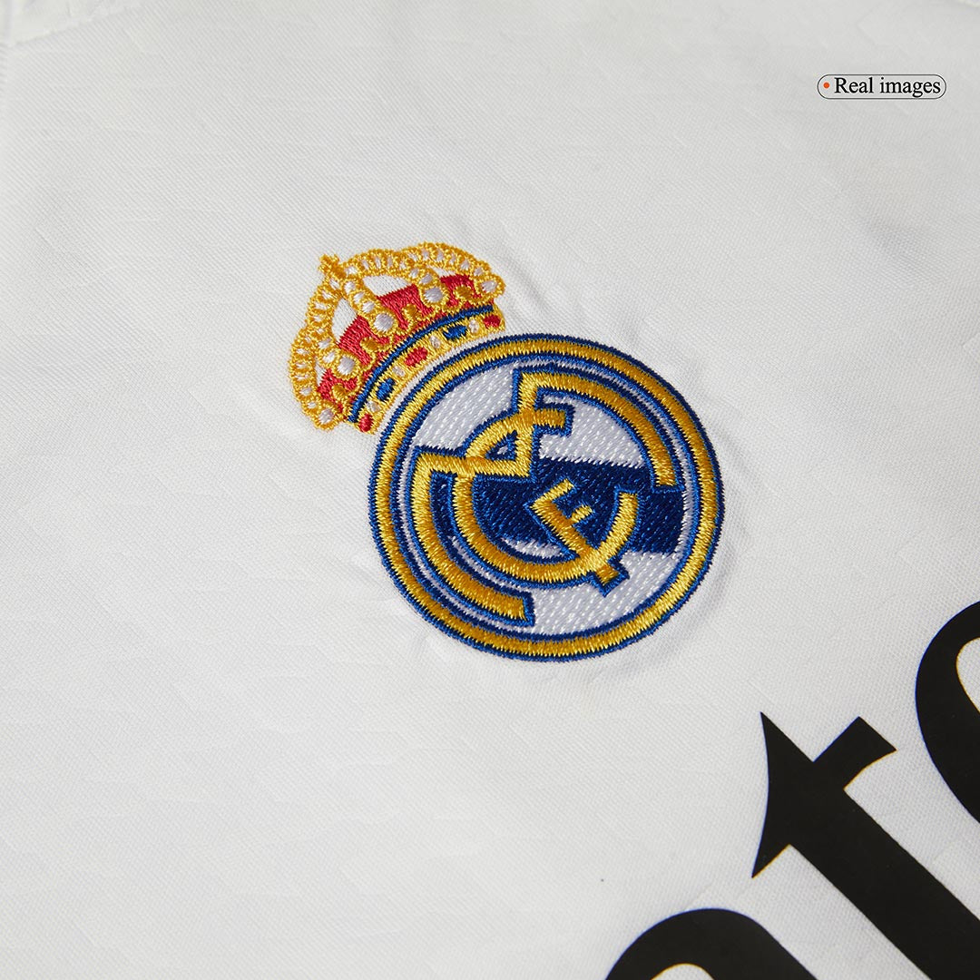 MBAPPÉ #9 Kid's Real Madrid Home Soccer Jersey Kit(Jersey+Shorts) 2024/25 White
