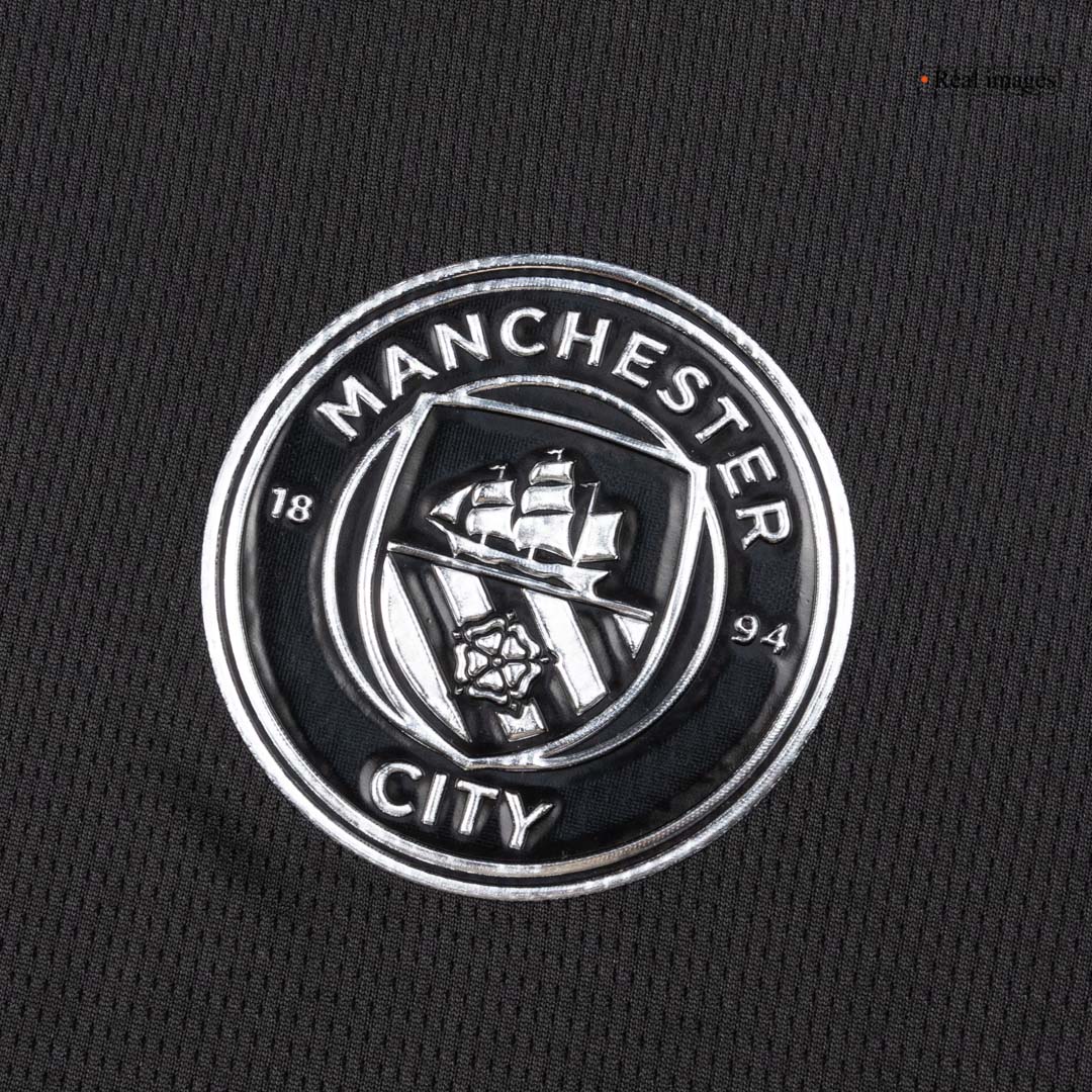 25/26 Manchester City Away Long Sleeve Soccer Jersey Black