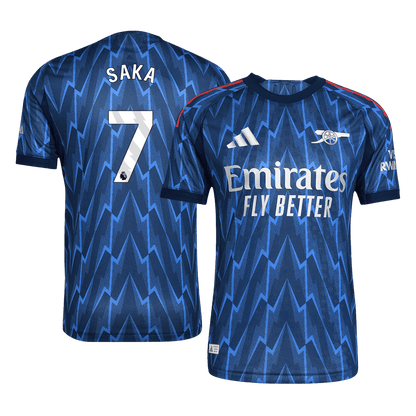 Authentic SAKA #7 Arsenal Away Soccer Jersey 2025/26 Blue