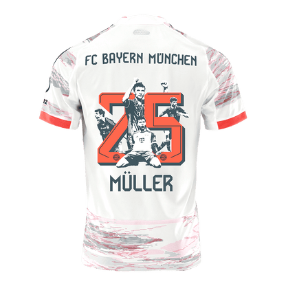 MÜLLER Special #25 Bayern Munich Away Soccer Jersey 2025/26 White
