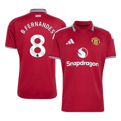 B.FERNANDES #8 Manchester United Home Football Shirt 26/27 Red