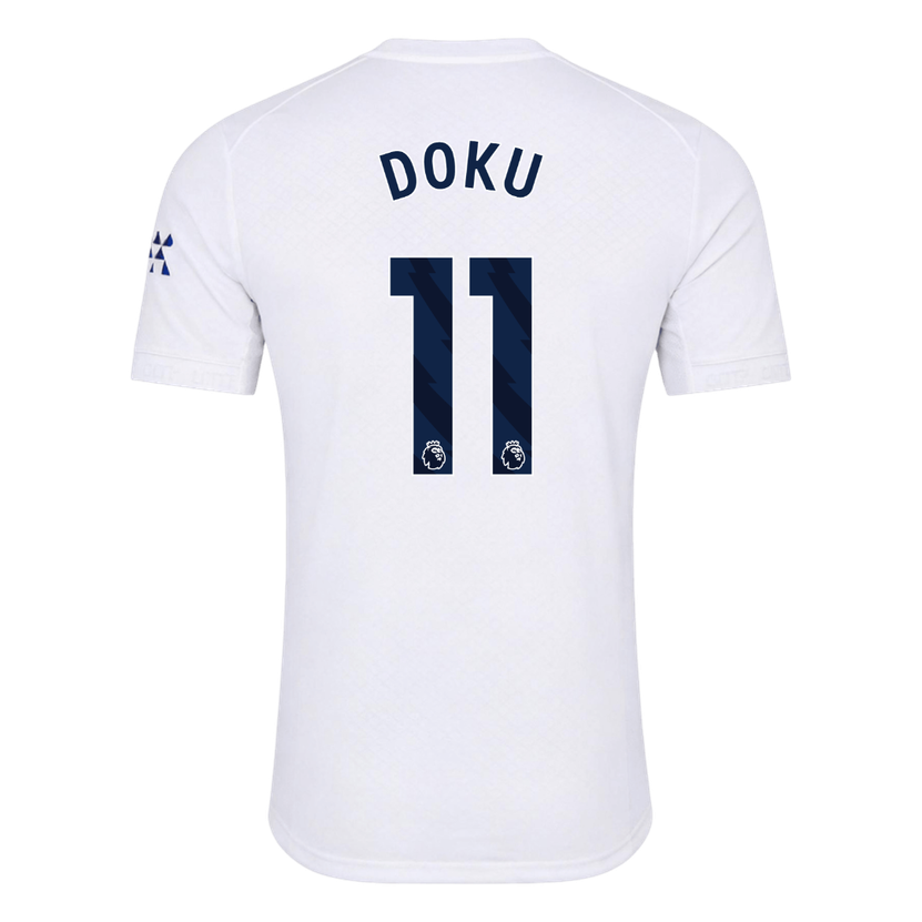 DOKU #11 Manchester City Third Soccer Jersey 2026/27 White