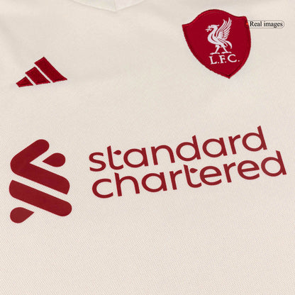 Kid's Liverpool Away Soccer Jersey Kit(Jersey+Shorts) 25/26 White