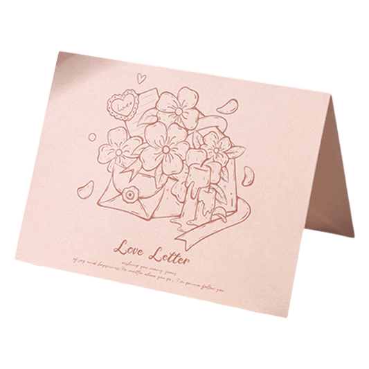 Custom Flowers Love Letter Anniversary Card Orange