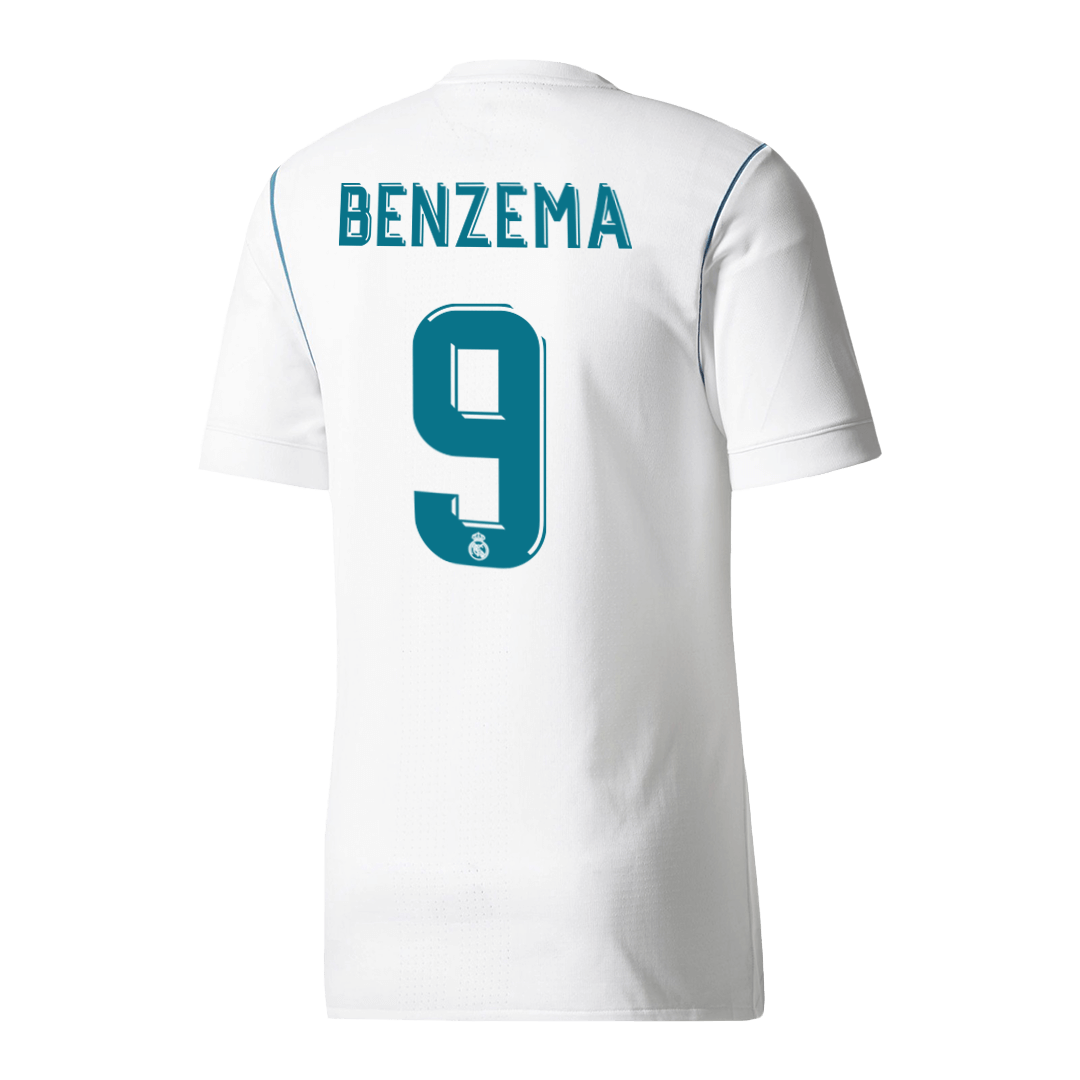 BENZEMA #9 Retro 2017/18 Real Madrid Home Soccer Jersey White