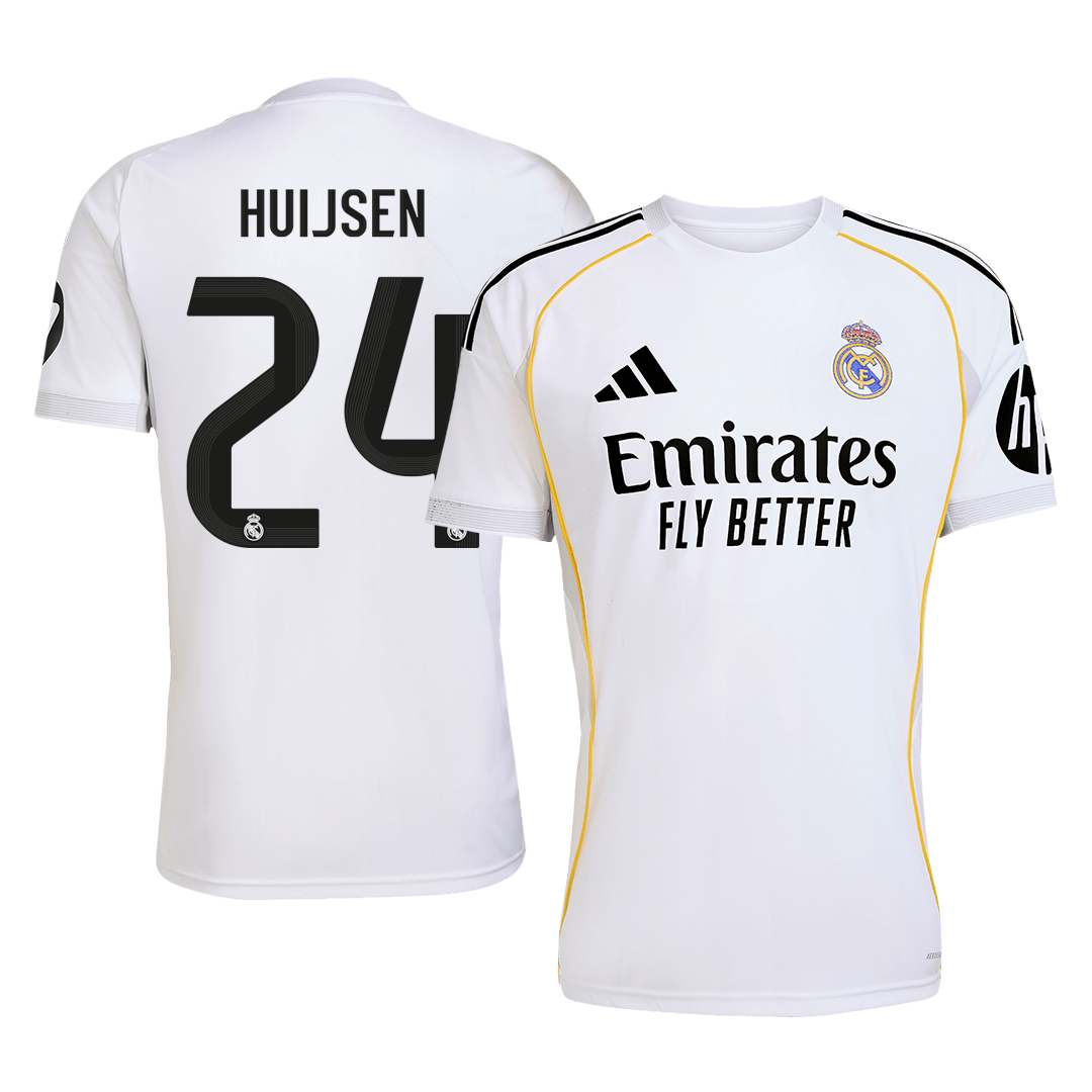 HUIJSEN #24 Real Madrid Home Soccer Jersey 2025/26 White